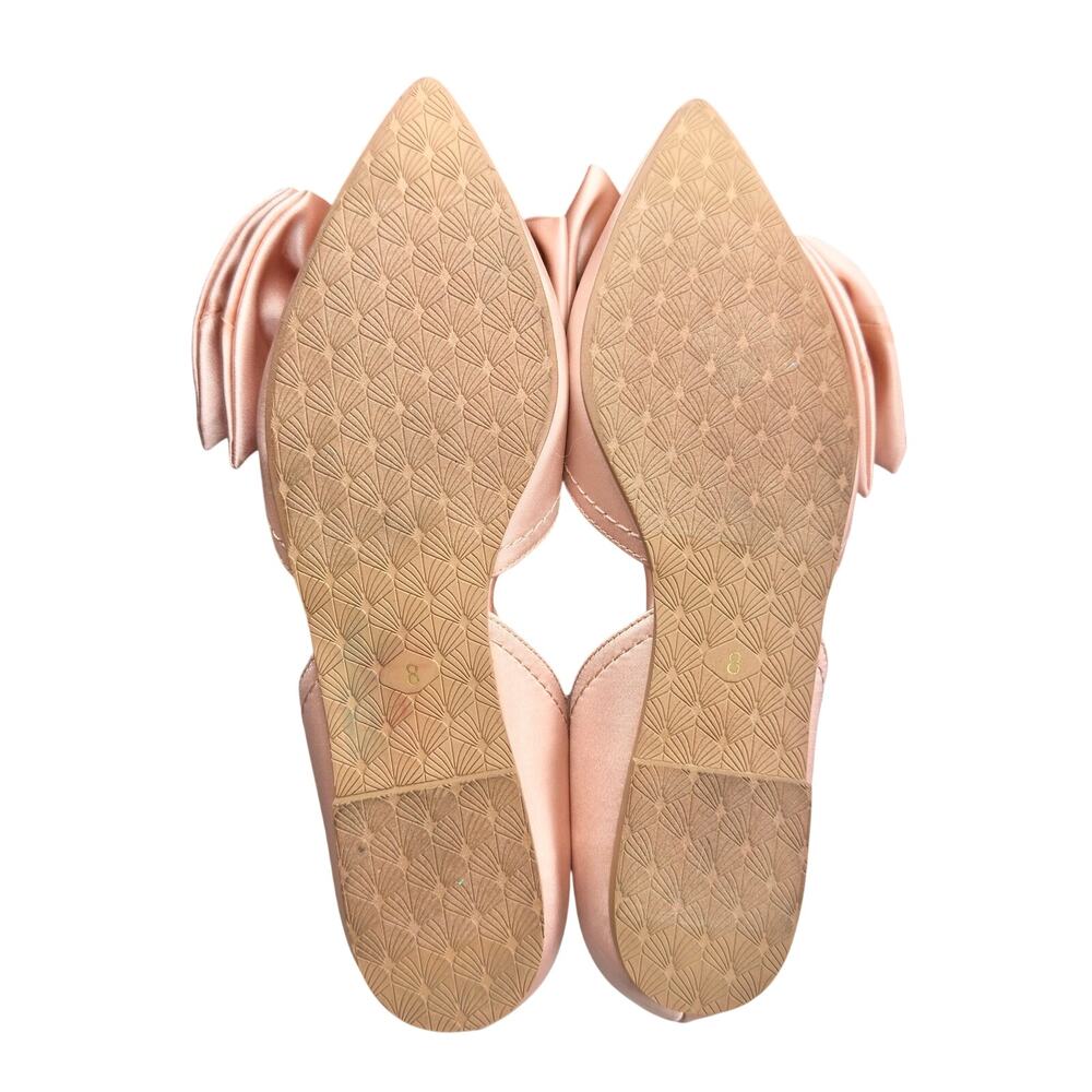 Seychelles | Women | Sheila d’Orsay Blush Pink Romantic Satin Bow Flats | Size 8 - Picture 6 of 16